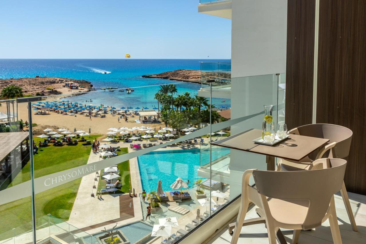 Chrysomare Beach Hotel & Resort Ayia Napa Esterno foto View from the hotel